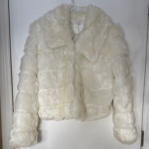 White Faux Fur Jacket